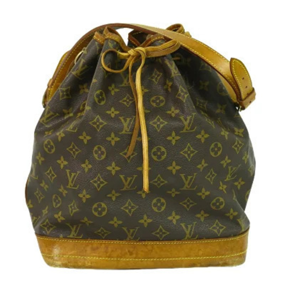 Louis Vuitton LV Noe Monogram Shoulder Bag Canvas Leather Brown